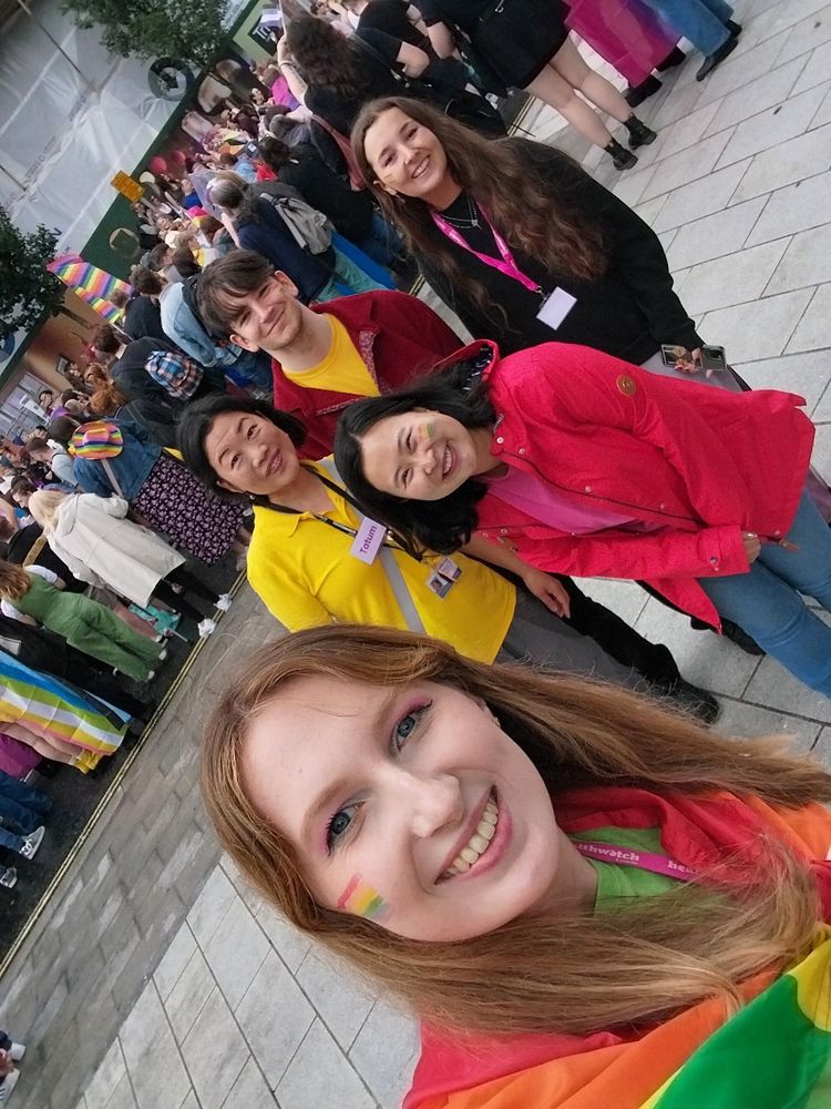 A selfie of Gemma, Tatum, Ben, Helin and Meg.