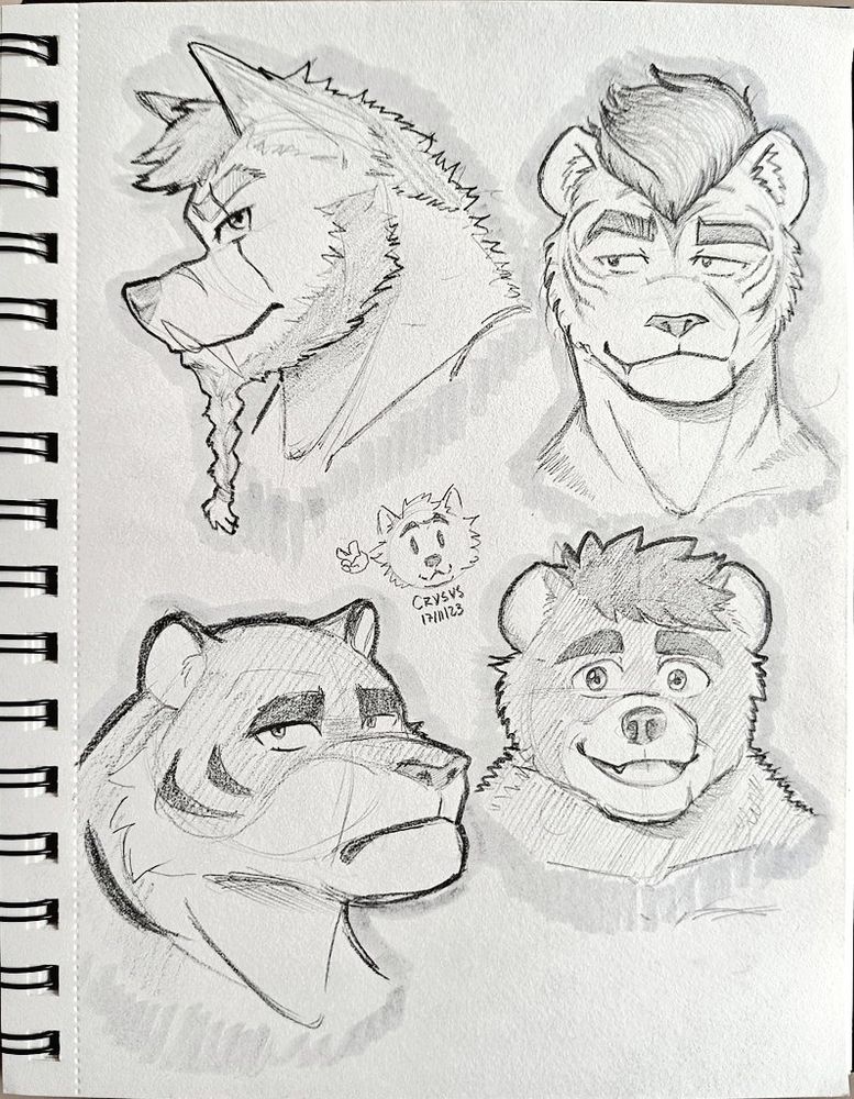 Sketch page I drew some time ago featuring some colleagues
