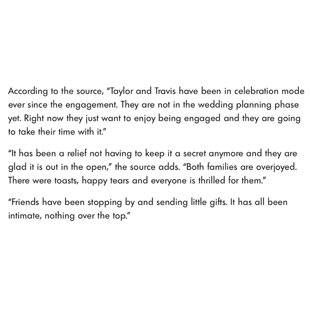 Text on a white screen. “According to the source, 