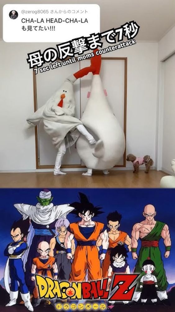 [チャラ・ヘッチャラ] ちょうどいい音がすると思ったら母でした #きぐるみ母さん #ドラゴンボールZ #ASMR #音ゲー #rythmgame #chickenmom #chalaheadchala