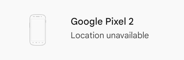 Google Pixel 2
Location unavailable