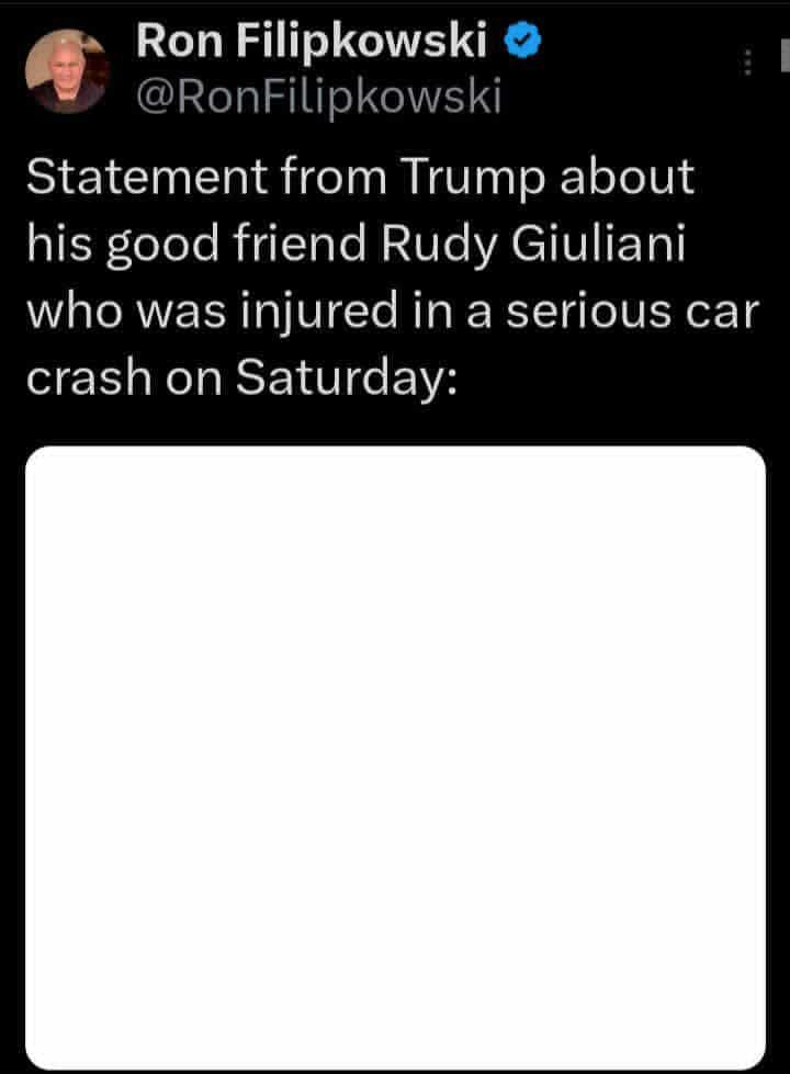 I’m not a Rudy fan but old rump has absolutely No Empathy!!