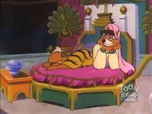 Screenshot of Lotta Lamour from Talespin. Image taken from a Google search.