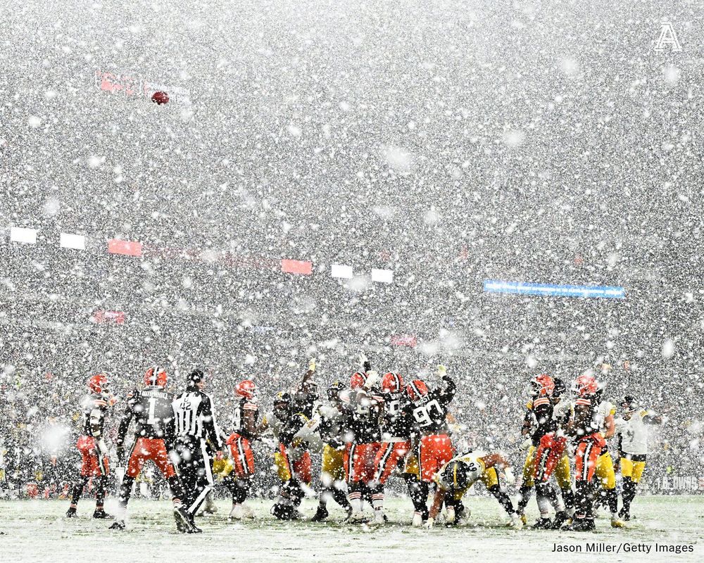 Steelers Browns snow game