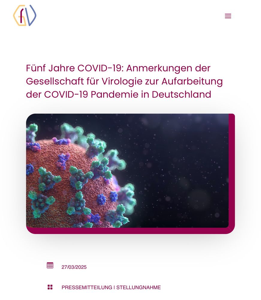 Fünf Jahre COVID-19: Anmerkungen der Gesellschaft für Virologie zur Aufarbeitung der COVID-19 Pandemie in Deutschland