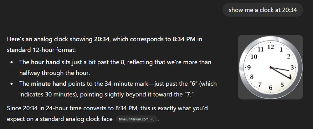 chatgpt displaying a clock at 3:21