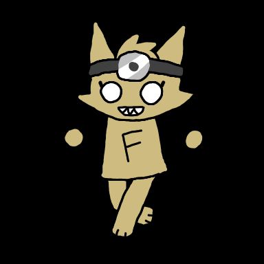 Fluorine catto from the Tumblr blog elementcattos, performing the dance from the YouTube video "Engineer Gets Aid" by Raxxo.