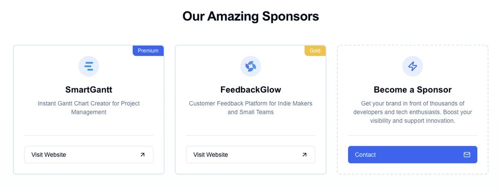 BskyUtils Sponsors section