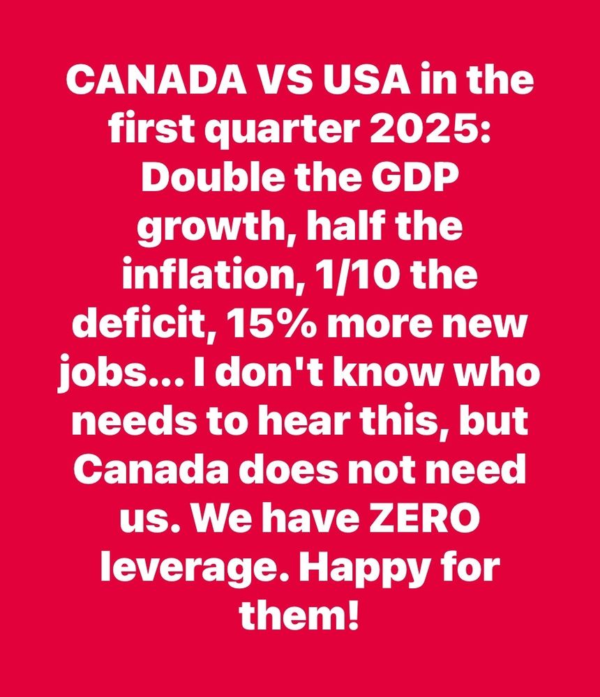 Says Canada is winning the trade war