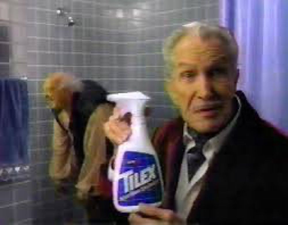 Vincent Price hawking Tilex.