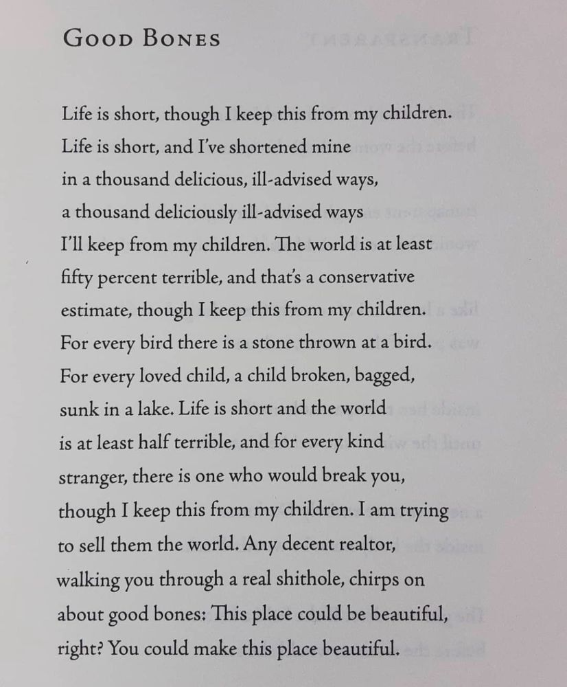 Poem: Good Bones by Maggie Smith