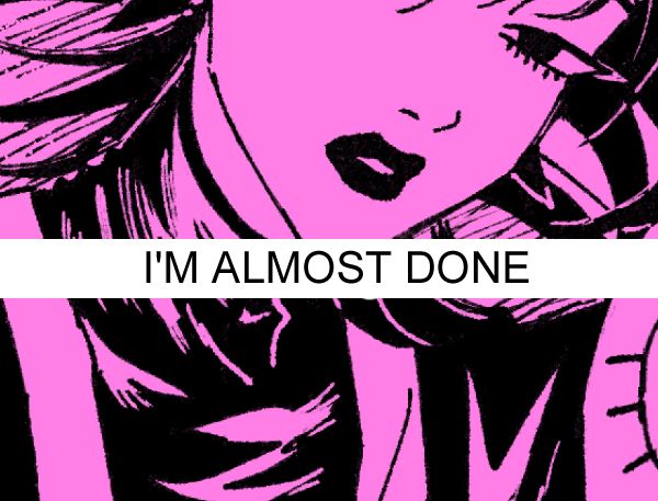 Preview of the inks for the cover of (current comic)