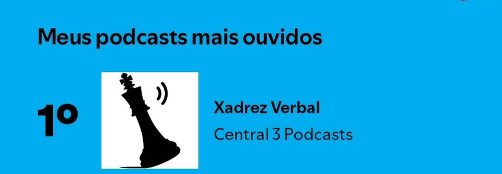foto do spotify wrapped de podcast mais ouvidos com xadrez verbal em primeiro lugar