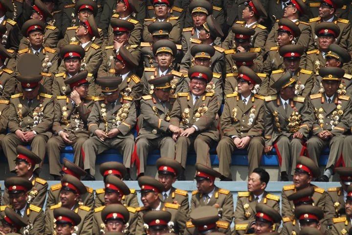 North Korean military officers.