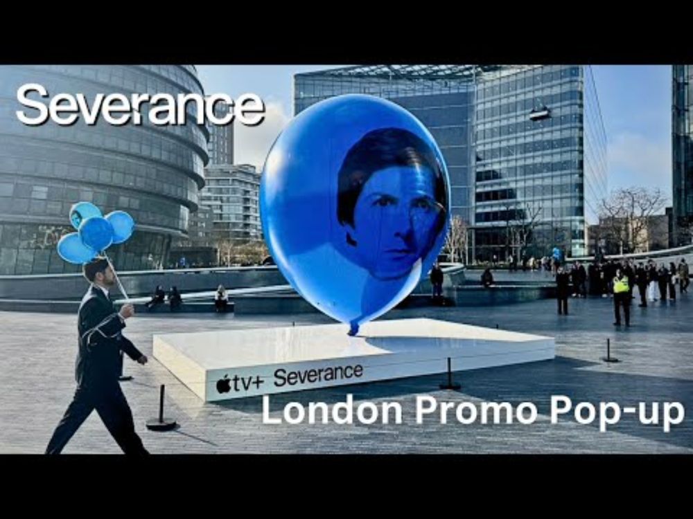 Severance London Pop-up Event - Blue Balloons and Cast Arrive!