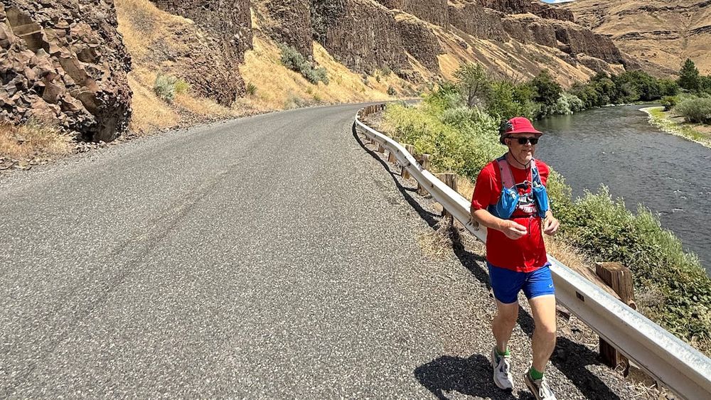 Tim Cook says the idea for his “Running for Oregon Community College Students” project was sparked by Fernando Rojas, a Spanish instructor at Clatsop Community College who, in 2021, biked to every community college in Oregon to raise money for his students.