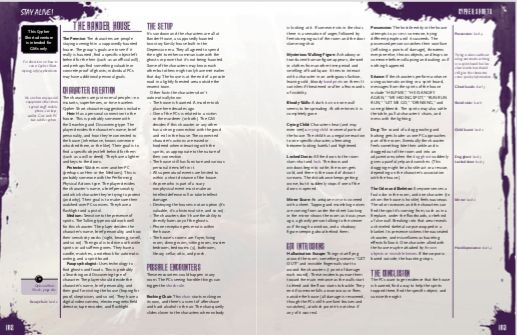screenshot of the two-page one-shot adventure in Stay Alive called "The Bander House"