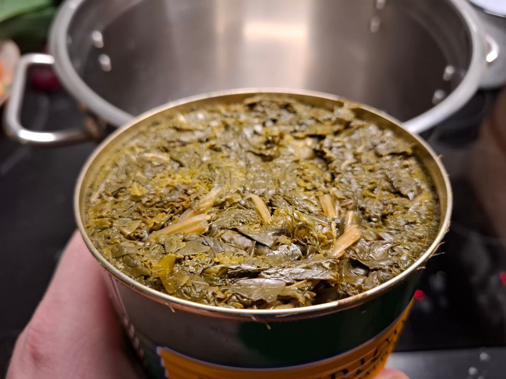 Grünkohl aus der Dose - stramme Packung