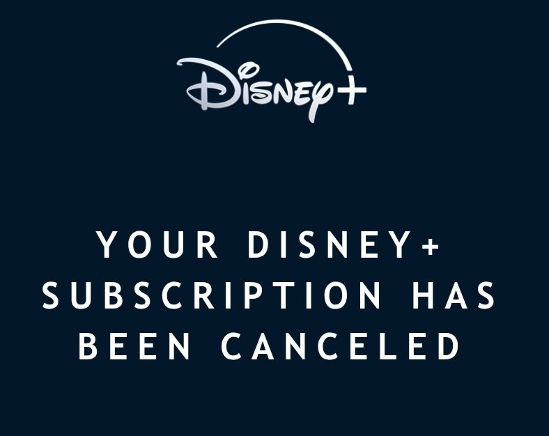 Disney cancelation message