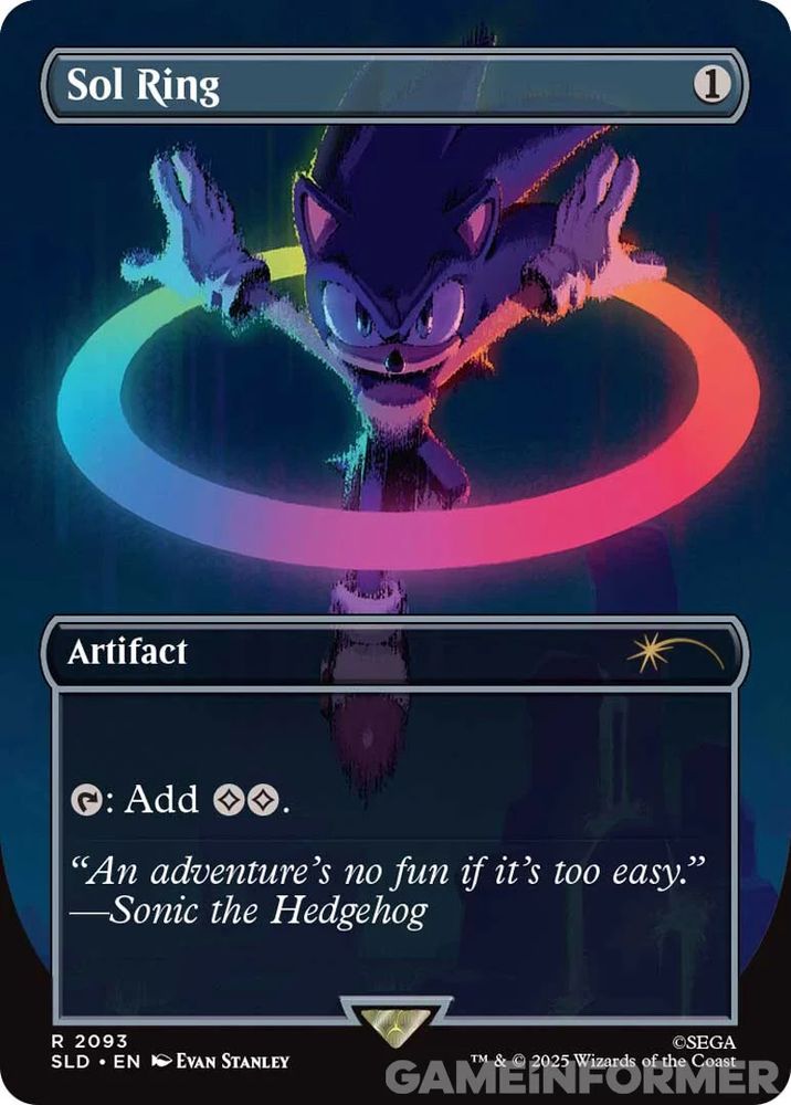Sol Ring Sonic art Secret Lair card for mtg