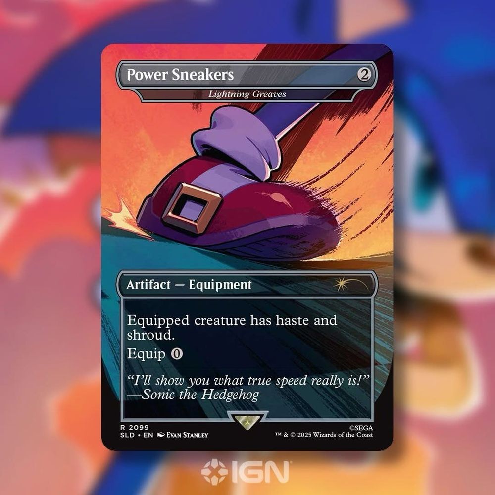 Lightening Grieves Sonic art Secret Lair card for mtg