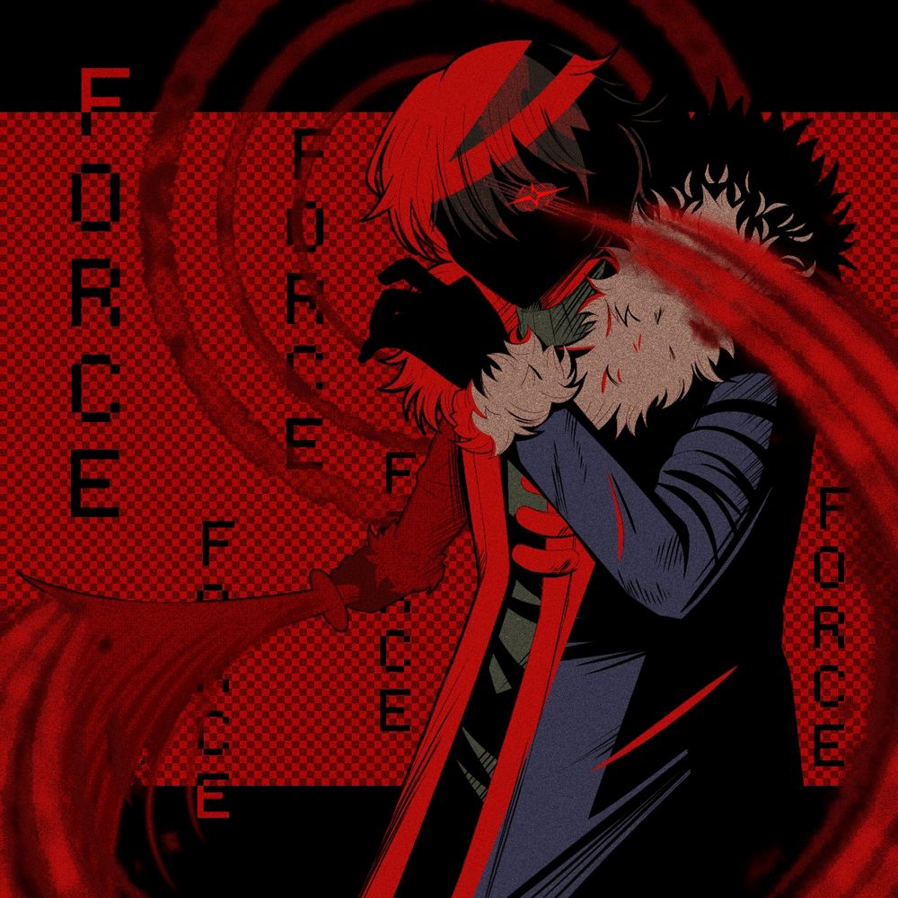 Drawing of a woman swinging a sword pulled from her eye.