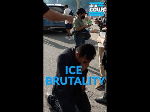 ICE ATTACK Locals While Retreating From Crime Scene Where They Shot A Woman