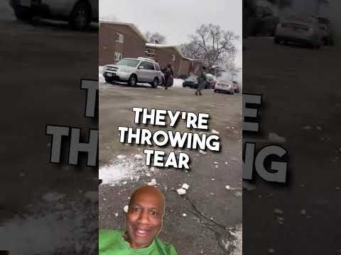 ICE CHASED OUT BY SNOWBALLS THROWN AT THEM
