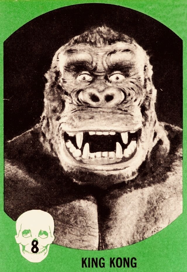 King Kong seen in a still image and a close-up the big Apes face is not exactly a very convincing has a lot of like gorilla but it is scary 