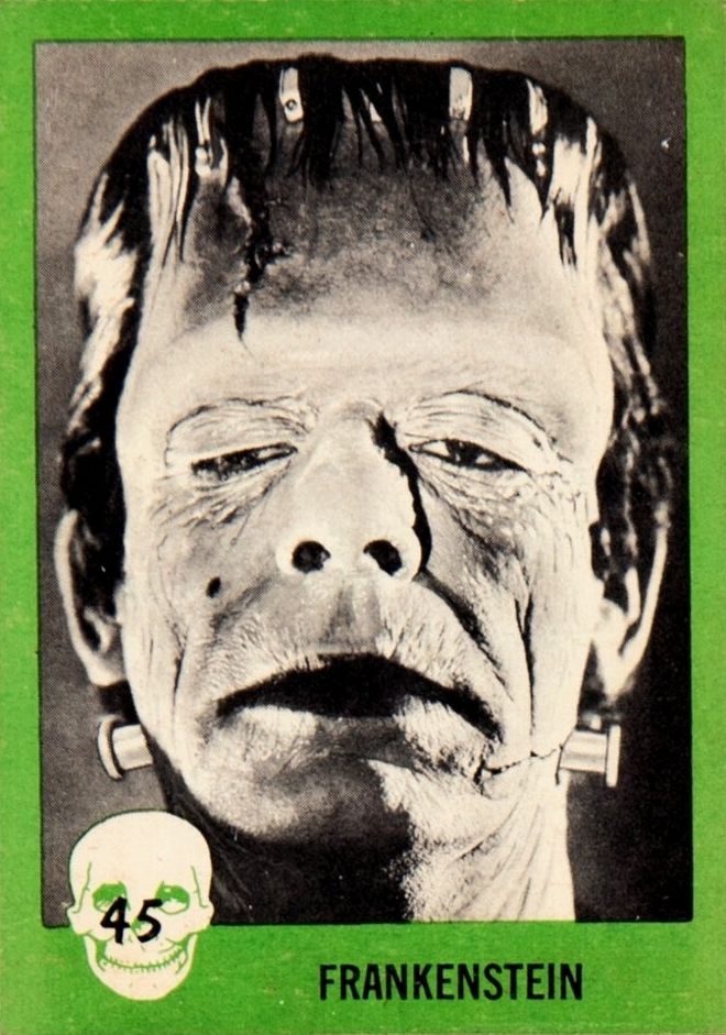 I'm not sure that this is Boris Karloff or maybe not Boris Karloff in the first two Frankenstein movies they're a whole lot of friends time movies and looking at this makeup I think this is one of the later ones 