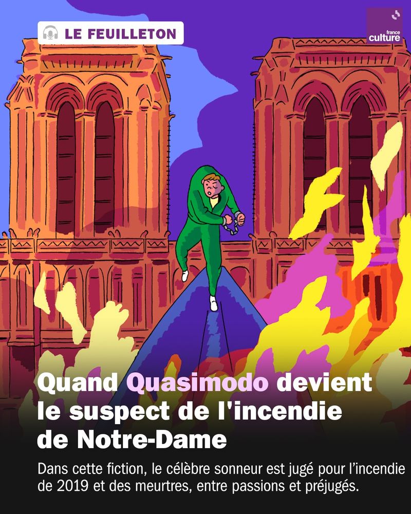 Les flammes s’échappant de Notre-Dame le 15 avril 2019 nous ont donné envie de reprendre le roman de Victor Hugo et d’en proposer une suite ancrée dans l’air du temps. La Esmé de notre fiction est une astrologue de seize ans qui travaille dans les couloirs du métro Cité. Elle vit seule dans un mobil-homme, sur les bords de Seine qui longent Notre-Dame. Elle cristallise les regards de tous, éveille un désir indomptable et une forme de sauvagerie chez les hommes, surtout chez ceux à qui les femmes sont interdites : Frollo l’archiprêtre, Phoebus le superflic bientôt marié et Quasimodo le sonneur de cloche aux allures de monstre. Dans ce contexte, n’est-il pas naturel que Quasimodo, difforme et monstrueux, soit aujourd’hui désigné comme le coupable idéal ?

À 20 ans, le célèbre sonneur est déféré devant la Cour d’assises, accusé non seulement d’incendie, mais aussi de trois meurtres. Handicapé par sa surdité, difforme et replié sur lui-même, il est traumatisé depuis la mort de son père et de sa bien-aimée la nuit de l’incendie. Accusé de les avoir assassinés, il se présente quasiment mutique devant la Cour d’assises de Paris. Il risque la prison à perpétuité.

Mais de qui fait-on réellement le procès ? D’un fou ? D’un irresponsable cloîtré dans l’église depuis son adoption ? Est-ce un procès ou une mascarade ? Nous suivrons les débats du point de vue de trois jurés qui devront se forger, comme vous, une intime conviction.