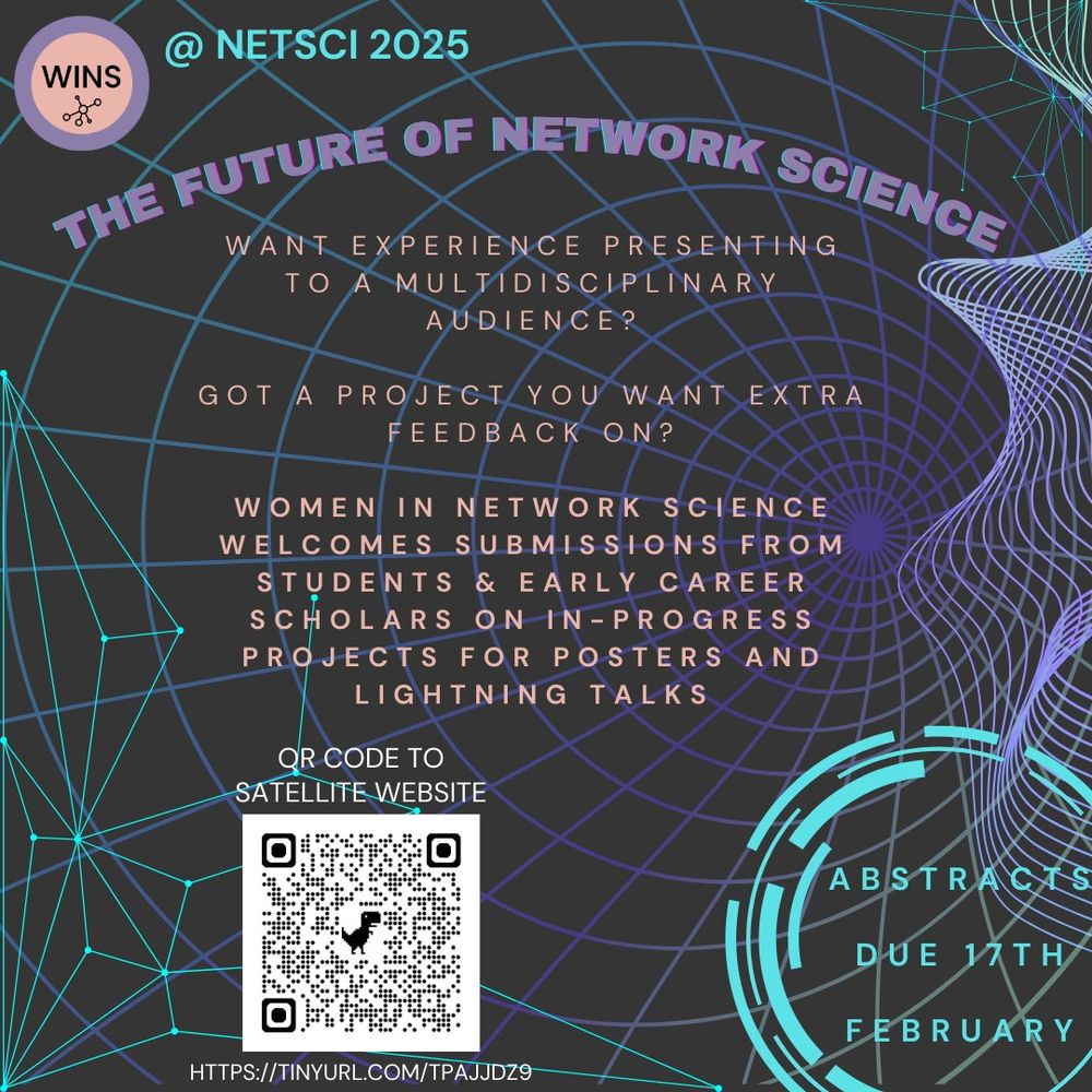 flyer of the satellite organized by Women in Network Science