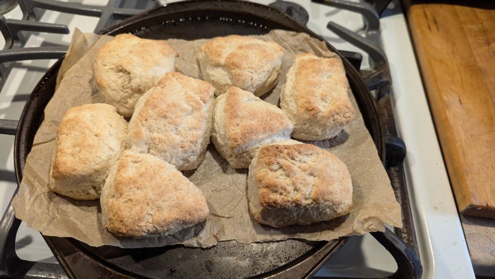 Right freshly baked scones.