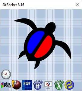 DrRacket splash screen Easter egg (Hawaiian turtle)