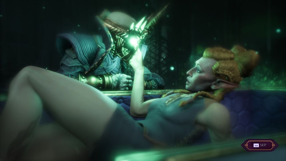 Here's my elf Rook romance scene with Emmrich Volkarin after he fulfilled his dream of becoming a lich! 