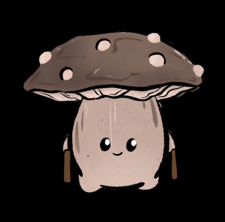 Walking Stick Mushie - Brown with bumps