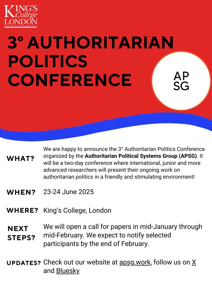 Teaser flyer for the conference. Includes location (King's College, London, and date, 23-24 June)