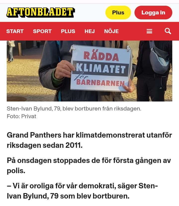 Ivan Bylund, 79, blev bortburen av polis