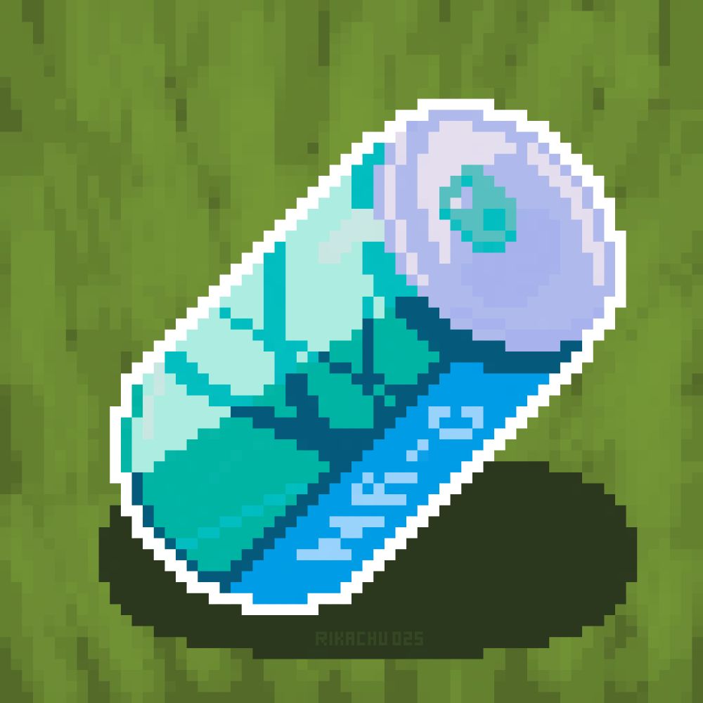 Pixel art of an Energy drink can from the game Risk of Rain 2