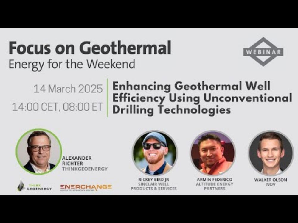 Webinar - Enhancing geothermal well efficiency using unconventional drilling technologies