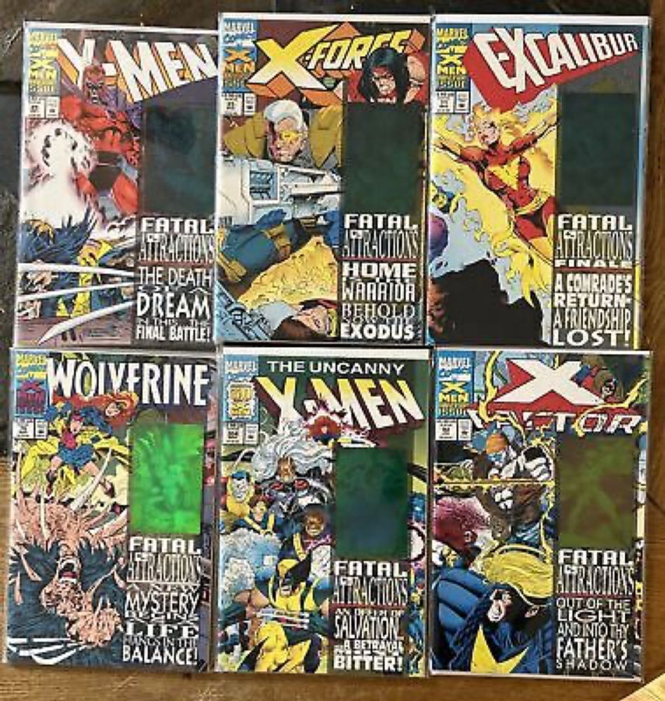 1993 Marvel X-Men Fatal Attractions Set Of 6 Issues  Holograms  | eBay