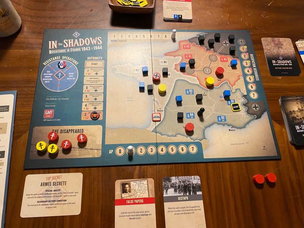 Map of the game In the Shadows.