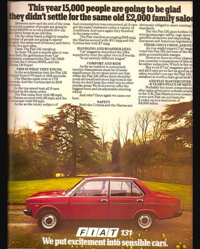 Fiat 131 advertising 