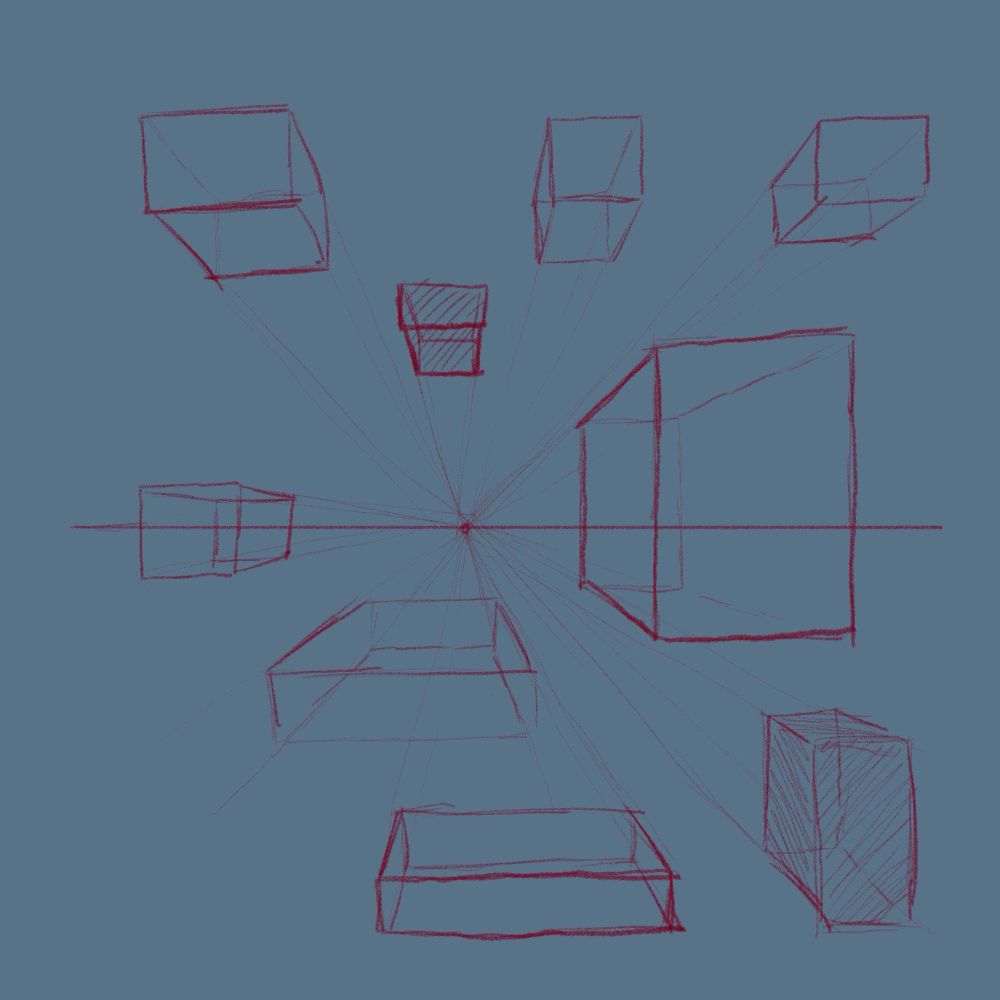 Single point perspective study