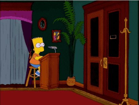 Grandpa Simpson walks in and then walks back out