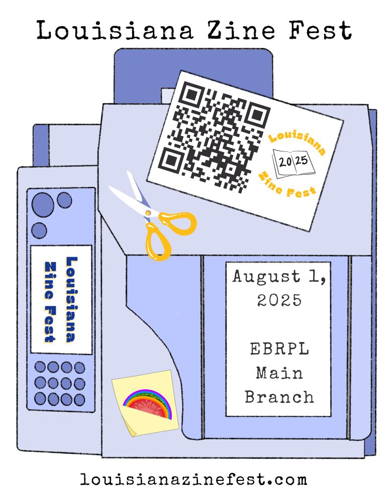 Louisiana Zine Fest, happening in Baton Rouge, August 1, 2025
