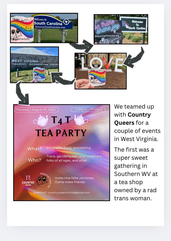 Zine page about West Virginia trip