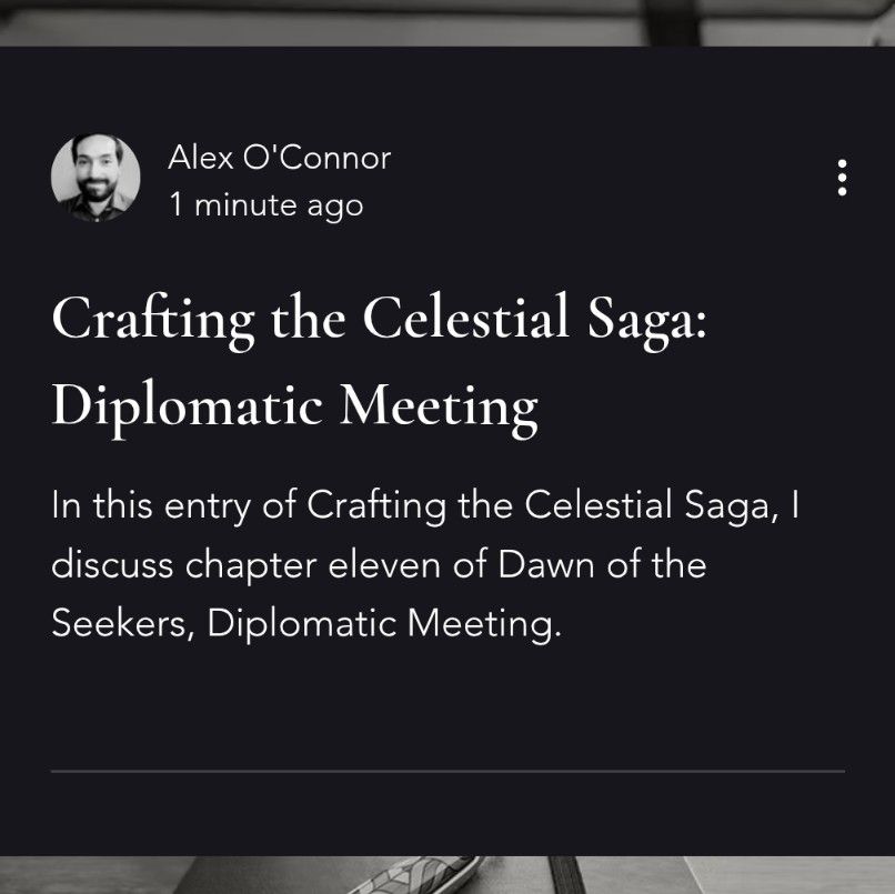 An image showing the title for this week's Crafting the Celestial Saga post.