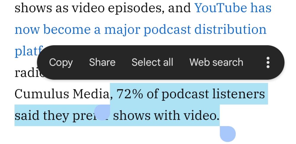 72 perfect of podcast listeners said they prefer their shows with video.
