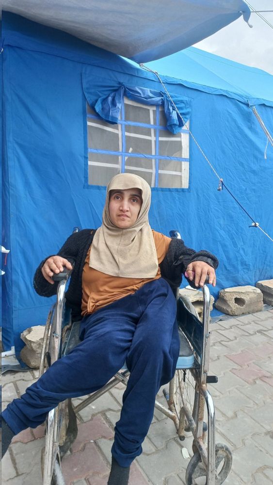 Maali in her wheelchair.